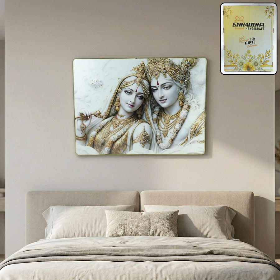 Premium Radha Krishna Wall Art – Elegant Spiritual Home Decor