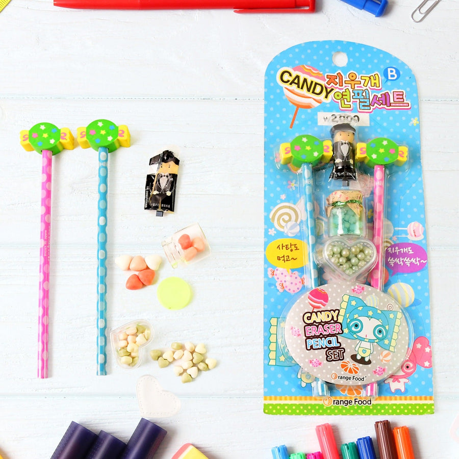 Candy Themed Pencil Set – Fun Kids Stationery Combo with Accessories