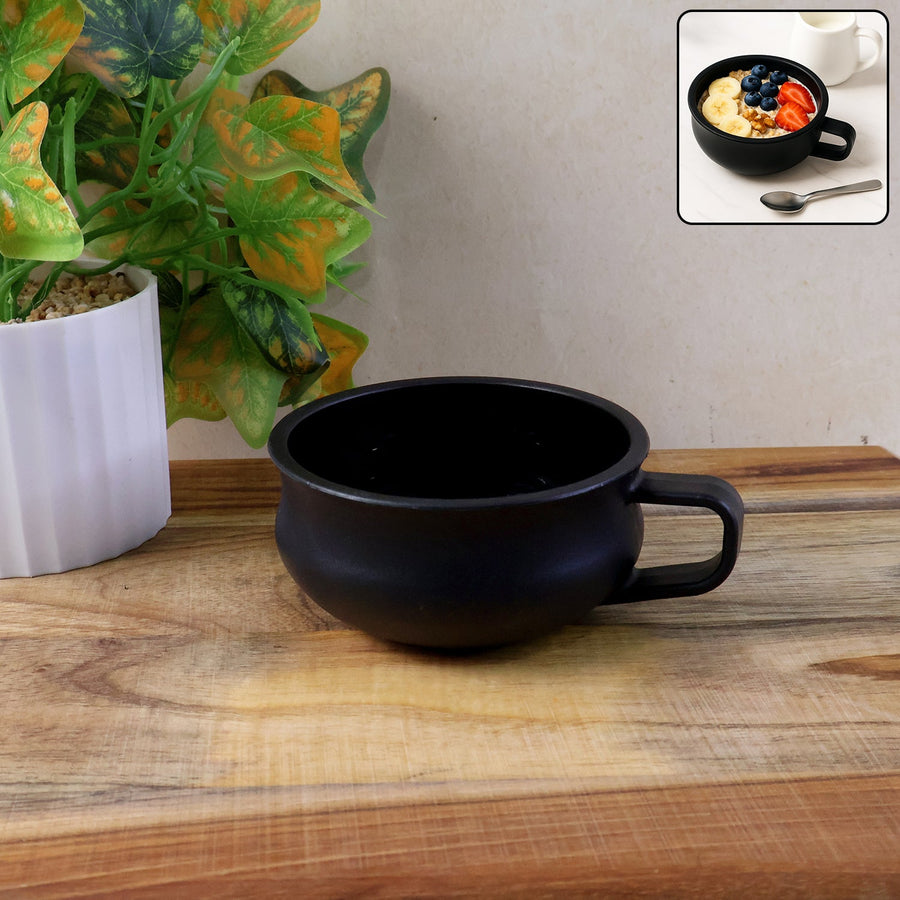Large Capacity Deep Handle Bowl – Ergonomic Grip for Hot & Cold Meals