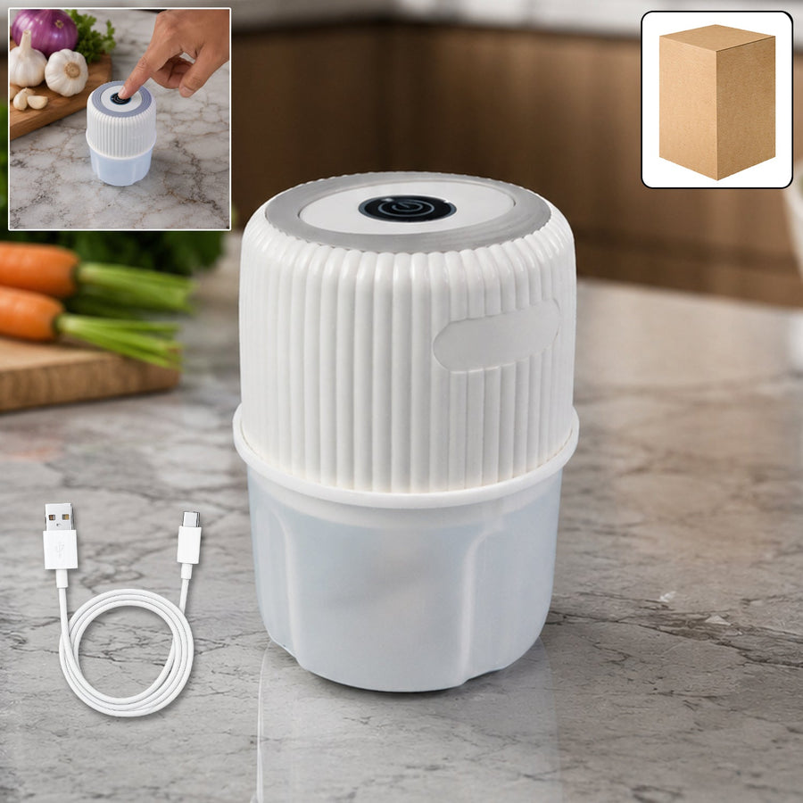 Mini Garlic Chopper – Cordless & Rechargeable for Easy Meal Prep