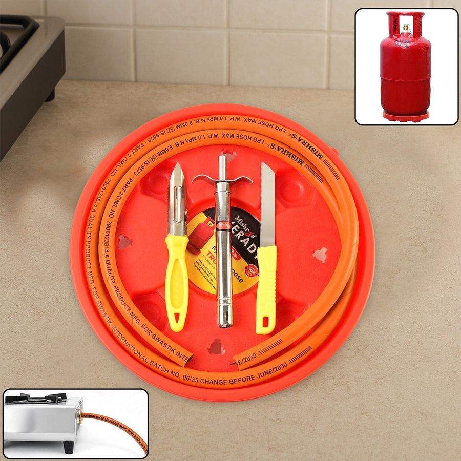 LPG Kitchen Combo Set – 5-Piece Gas Stove Kit | Mishra's