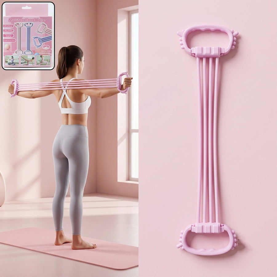 Multifunctional Chest Expander Puller 3 Tube Resistance Band for Home Gym (1 Pc)