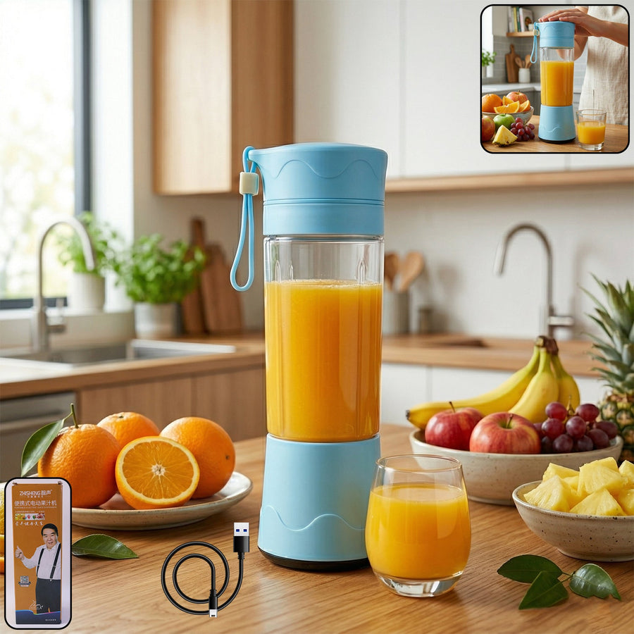 Portable USB Rechargeable Juicer Blender – Travel-Friendly & Efficient