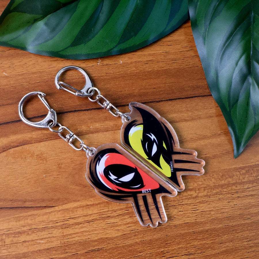 Best Friends Acrylic Breakable Keychain – 2-in-1 Matching Set