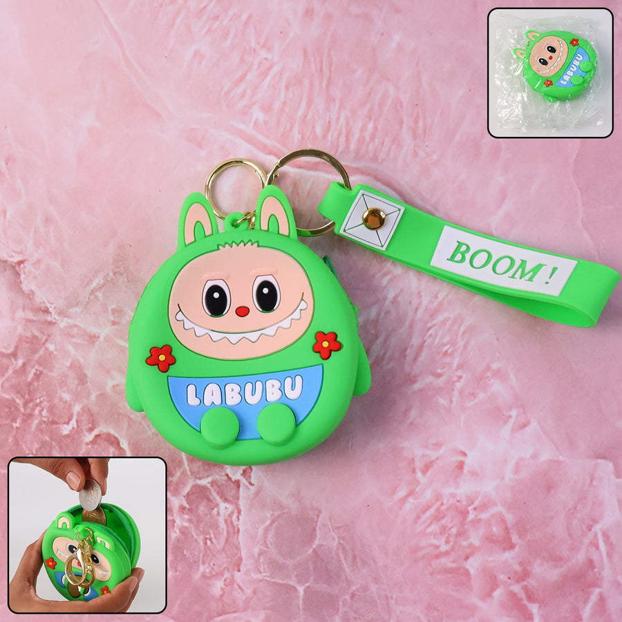 Cartoon Coin Pouch with Keychain – Cute & Compact Organizer