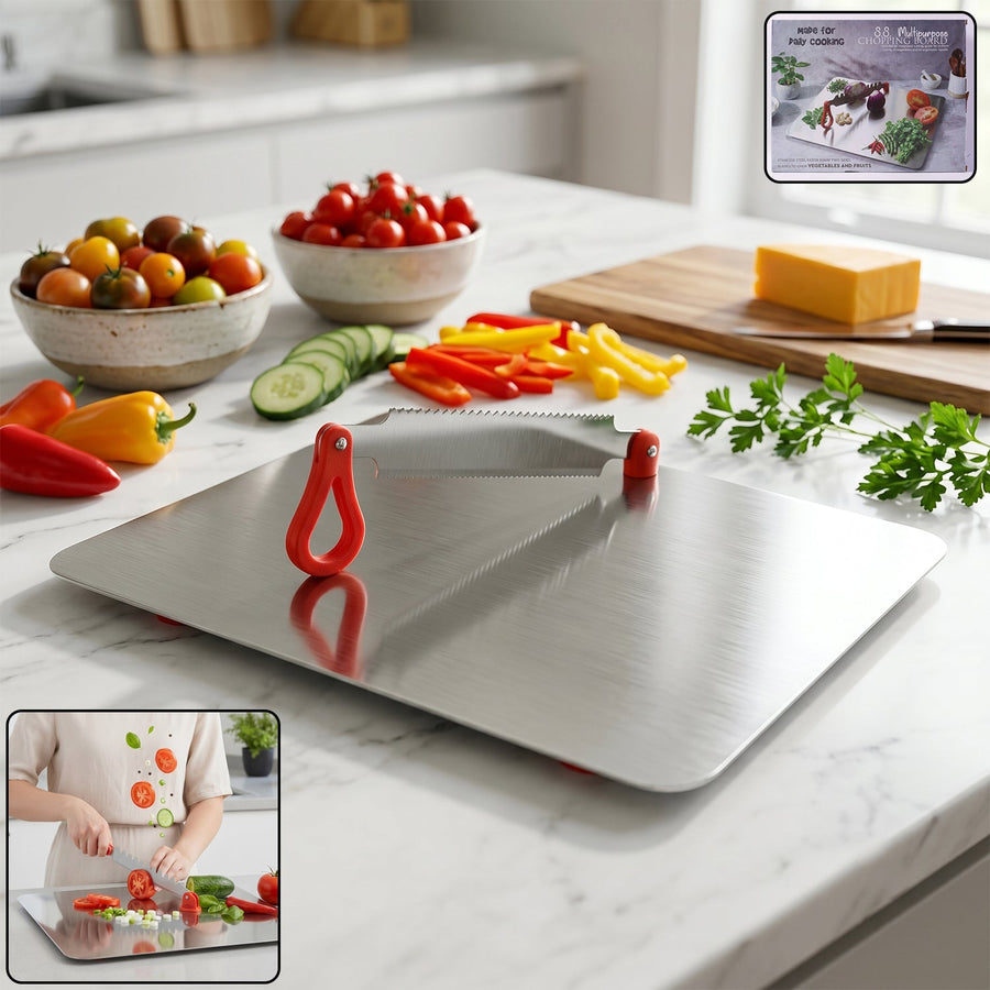Stainless Steel Multipurpose Chopping Board – Hygienic & Durable for Kitchen