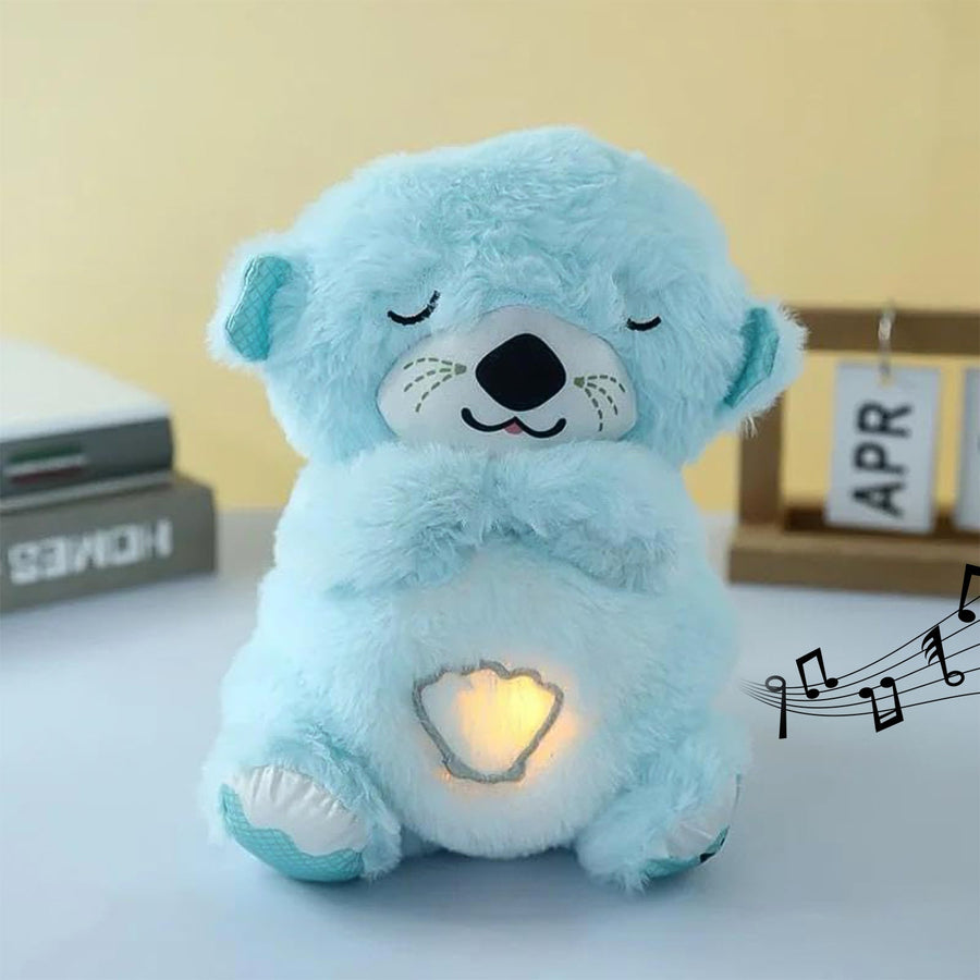 Musical Teddy Bear Plush Toy – Soft, LED Light & Soothing Music